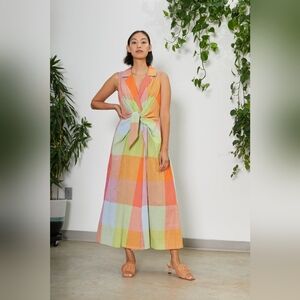 NWT Rujuta Sheth Emily Dress Jupiter Check XL